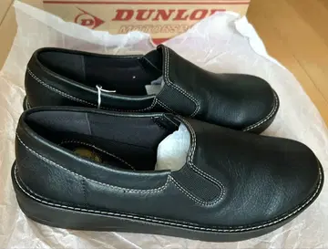 던롭 블랙 가죽 신발