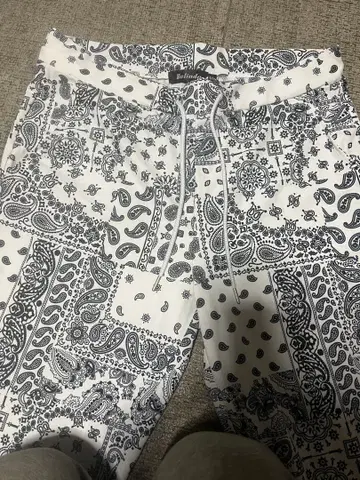 Belinda 반다나 패턴 이지 팬츠 M