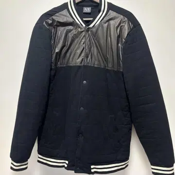 [ Armani Exchange ] 바시티 자켓 L 블랙 절개