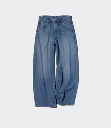 새상품급 UNIQLO 배기 커브진 28인치 블루