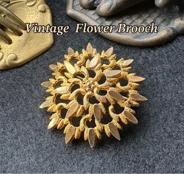 빈티지 스몰 사이즈 입체 플라워 브로치