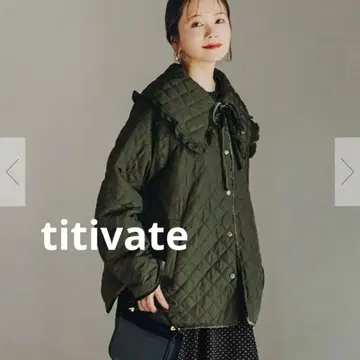 titivate 카라 부착 퀼팅 자켓