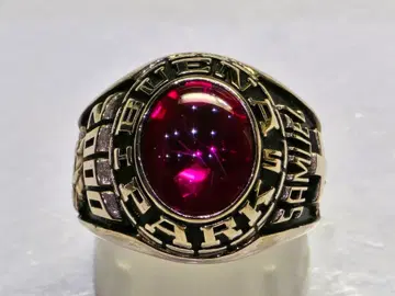 저스틴즈사제 카보숑컷 10K 19.5호 10K 빨간색 돌 빈티지