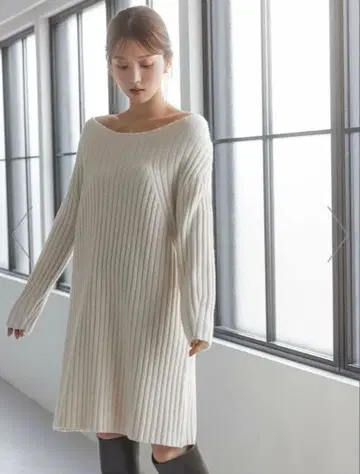 SNIDEL 리브 니트 미니 원피스