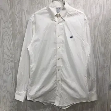 z-826 REGENT 화이트 긴팔 셔츠 파란색 로고 자수