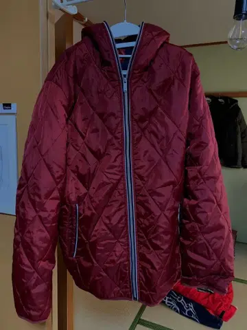 CONVERSE 버건디 퀼팅 자켓 LL