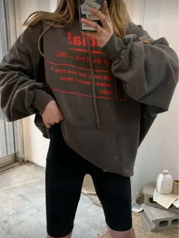 여성용 오버 사이즈 트레이닝복