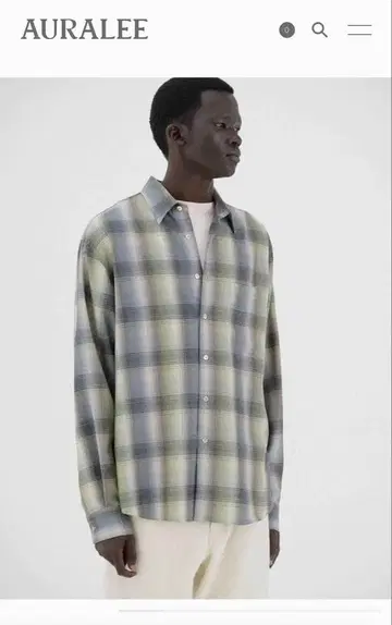 AURALEE 셔츠 25AW 사이즈 4 체크 셔츠