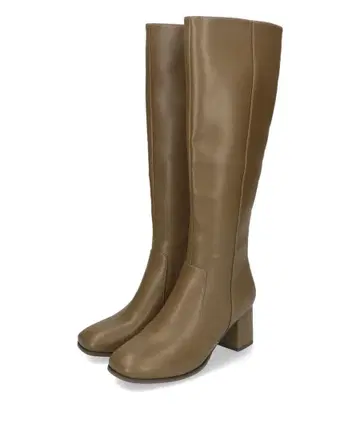 ORiental TRaffic 스퀘어토 힐 롱 부츠 M 그레이