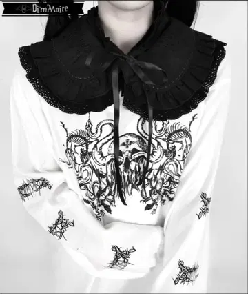 dimmoire 절프릴 탈착식 옷깃 [ Black ]