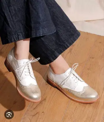 마리 루이즈 윙팁 가죽 신발 36