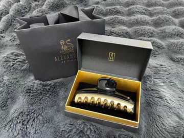 알렉상드르 드 파리 헤어 클립 블랙 골드 L 클립