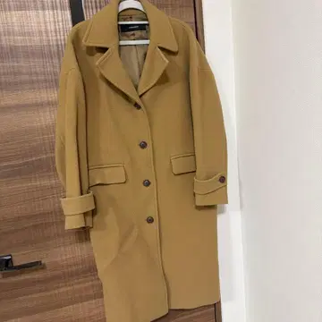 저널 스탠다드 라이트 브라운 롱 코트