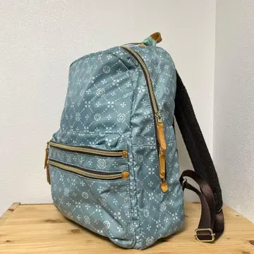 꽃무늬 나일론 백팩 스카이블루