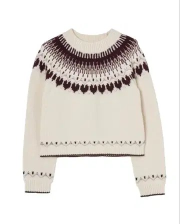 Heart Fair Isle Knit Pullover (espresso)