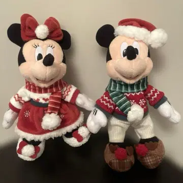 디즈니 리조트 크리스마스 봉제 인형 배치 2024 미키 미니 세트