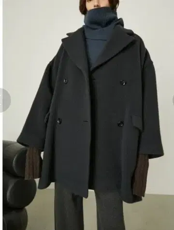 RIM.ARK Wide double-breasted CT 차콜 그레이