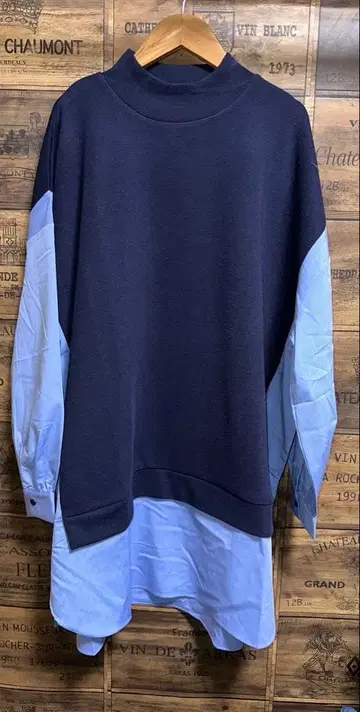 KLEIN 긴팔 상의 네이비/라이트 블루