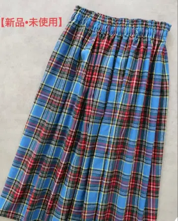 [ 새상품 미사용 ] 체크 무늬 롱 스커트