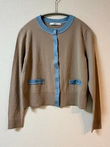 ANAYI 니트 가디건 브라운 블루