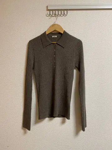 IENA 이탈리아 얀 RIB 옷깃 풀오버