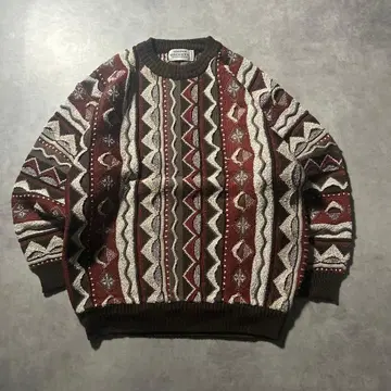 [ NA ] 빈티지 3D 케이블 노르딕 디자인 니트 스웨터