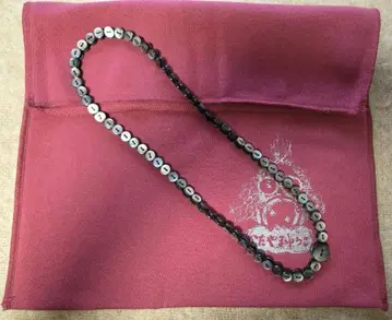 가타야마 유코 KOCHU KOCHU 검은 나비 조개 버튼 목걸이