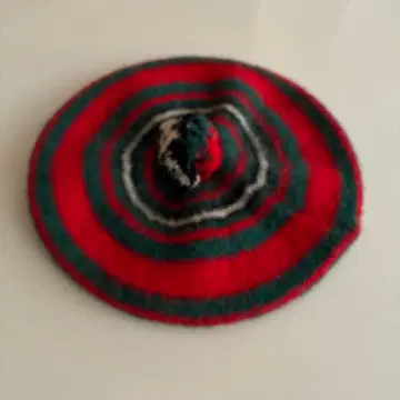 미사용 새상품 Robert Mackie 울 스트라이프 베레모