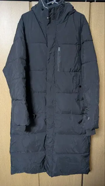 벤치 코트 방한 루즈한 사이즈 다운 코트 블랙