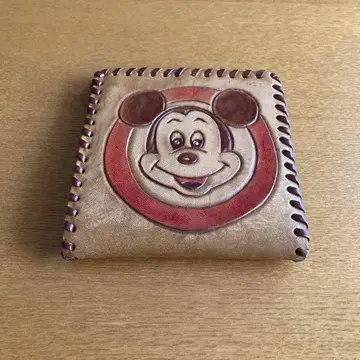 미키마우스 가죽 접이식 지갑