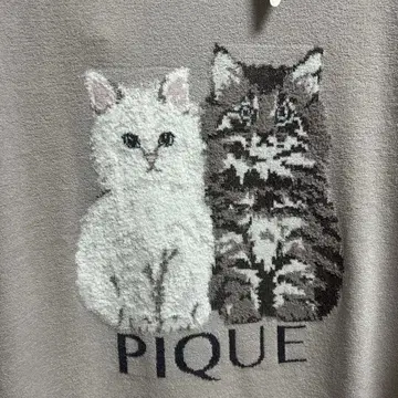 젤라또피케 트윈캣 자카드 원피스 고양이 택 포함 베이지