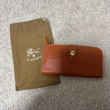 [미사용 새상품] IL BISONTE 브라운 장지갑 수납 가방 포함