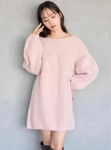 SNIDEL 라쿤 미니 니트 원피스