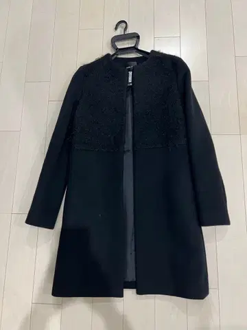 YOKO CHAN 블랙 노카라 코트