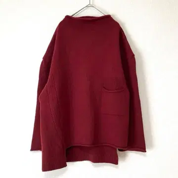 자우 울 100% 비대칭 니트 변형 스웨터 센소유니코