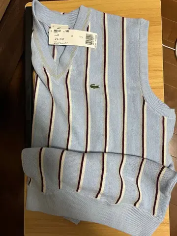 라코스테 베스트 Lacoste Striped Knit Vest