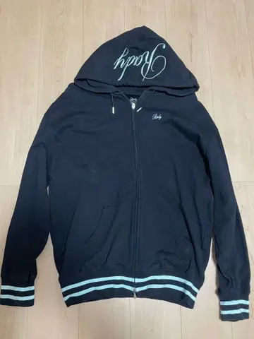 Rady 후드 부착 블랙 후드티 집업 후드티