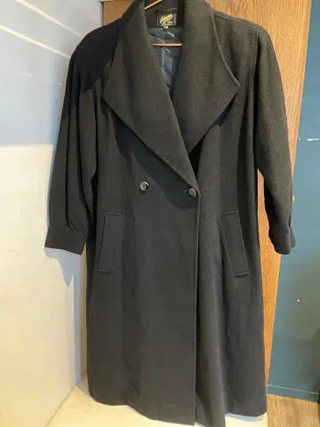 [ 컨디션 최상 ] Admyra London 블랙 더블 브레스트 롱 코트