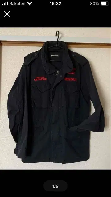 hysteric glamour 블랙 밀리터리 자켓