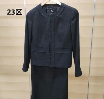 23구 노카라 자켓 트위드 자켓 셋업 스커트 블랙