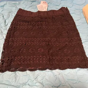 브라운 미디 스커트 사이즈 38