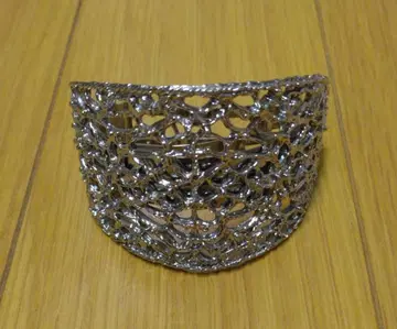 실버 메쉬 디자인 헤어 클립 머리핀