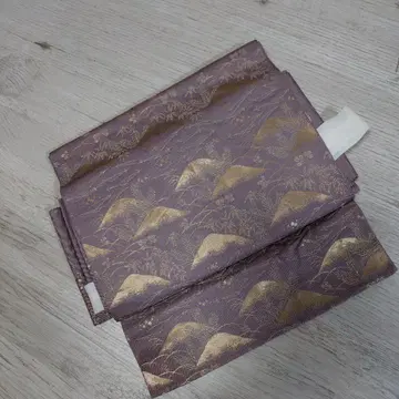 보라색 금산 무늬 후쿠로 오비