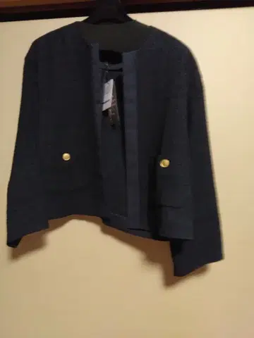 PISANO 빅 사이즈 자켓 피사노 트위드 네이비