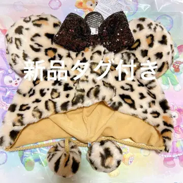 2 브라운 디즈니 레오파드 무늬 팬캡 브라운 미니 레오파드