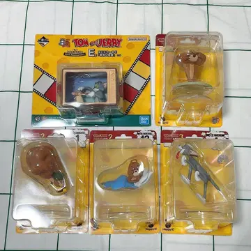 [ 미개봉 새상품 ] 톰과 제리 피규어 5체 세트 85주년 기념 제일복권