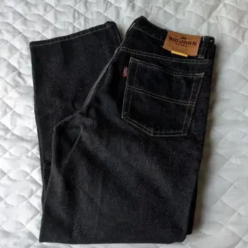 BIG JOHN EXTRA 블랙 스트레이트 데님