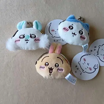 치이카와 (먼작귀) 가마구치 파우치 토끼 모몽가 하치와레 3종 세트