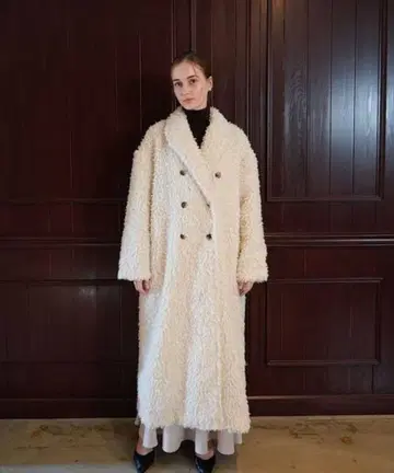 acka 푸들 보아 롱 코트 사이즈 1