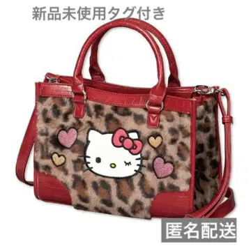 헬로키티 레오파드 무늬 핸드백